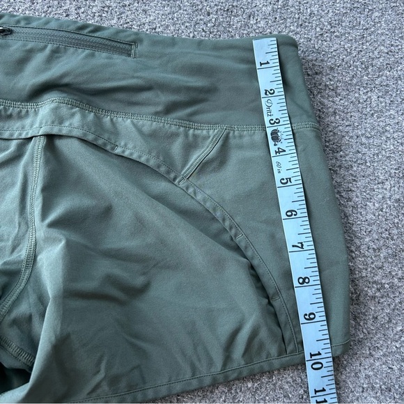 Lululemon Speed Up Shorts Womens 4 Green Lined Running Athletic Zip Pocket - Picture 7 of 14